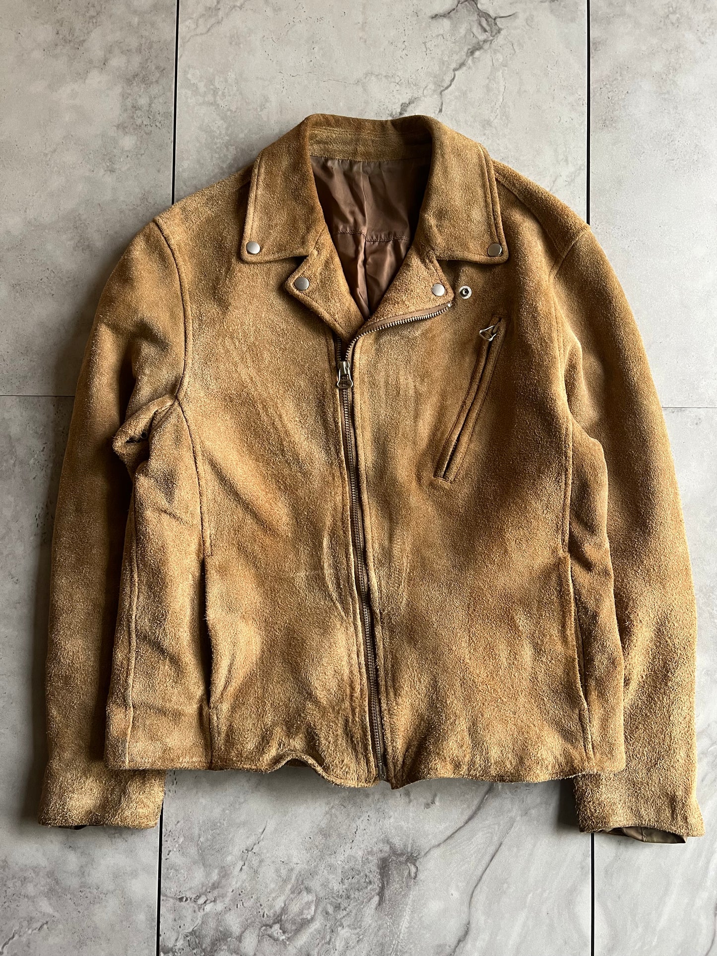 Vintage Suede Leather Rider Jacket