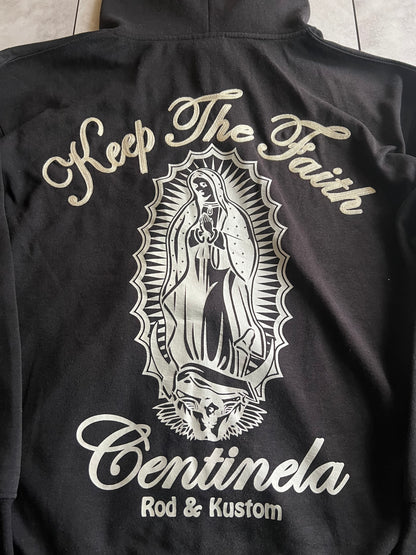 Shelty “Keep The Faith” Embroidered Zip-Up Hoodie