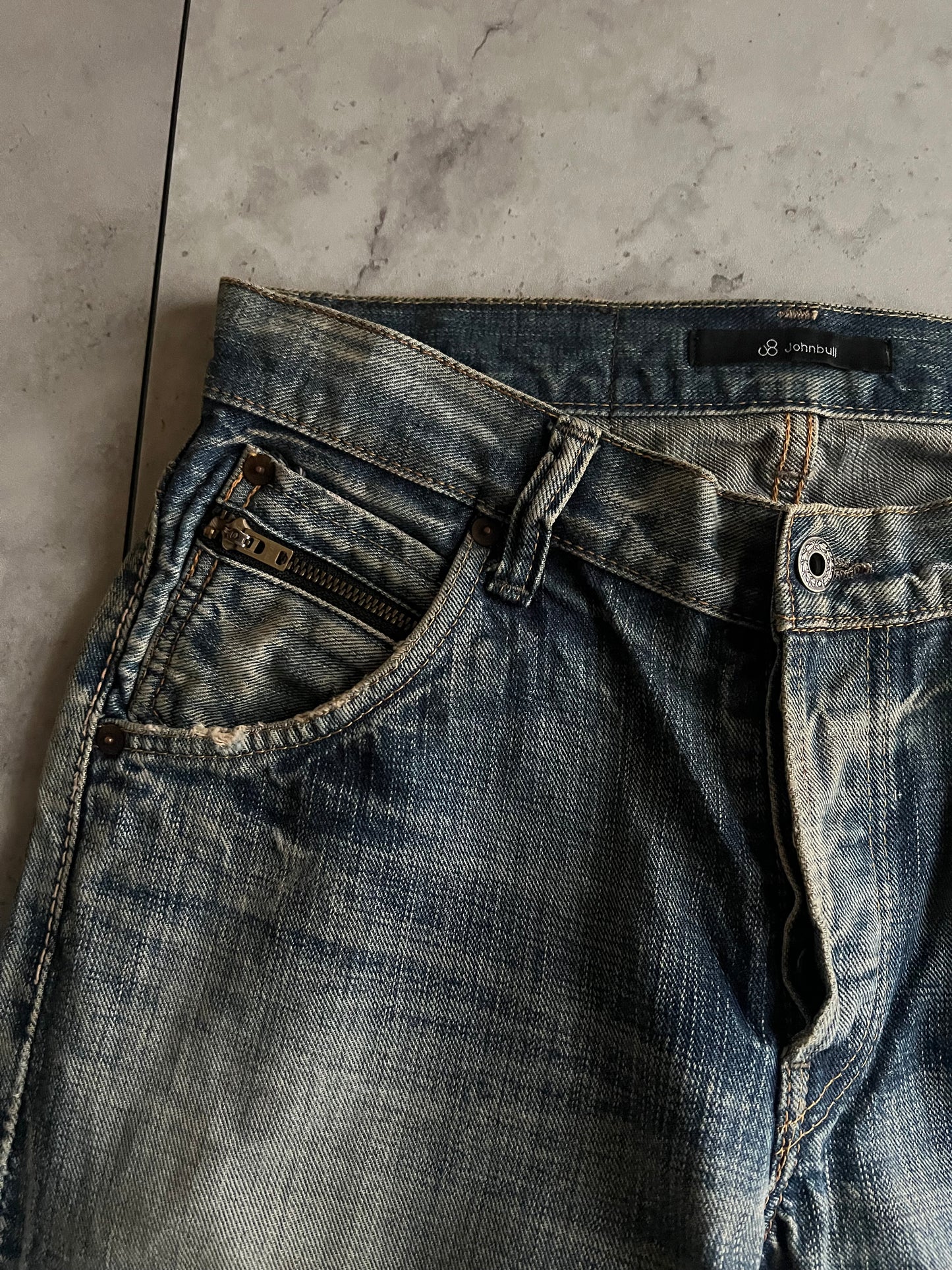 John Bull Rust Washed Zipper Pocket Denim