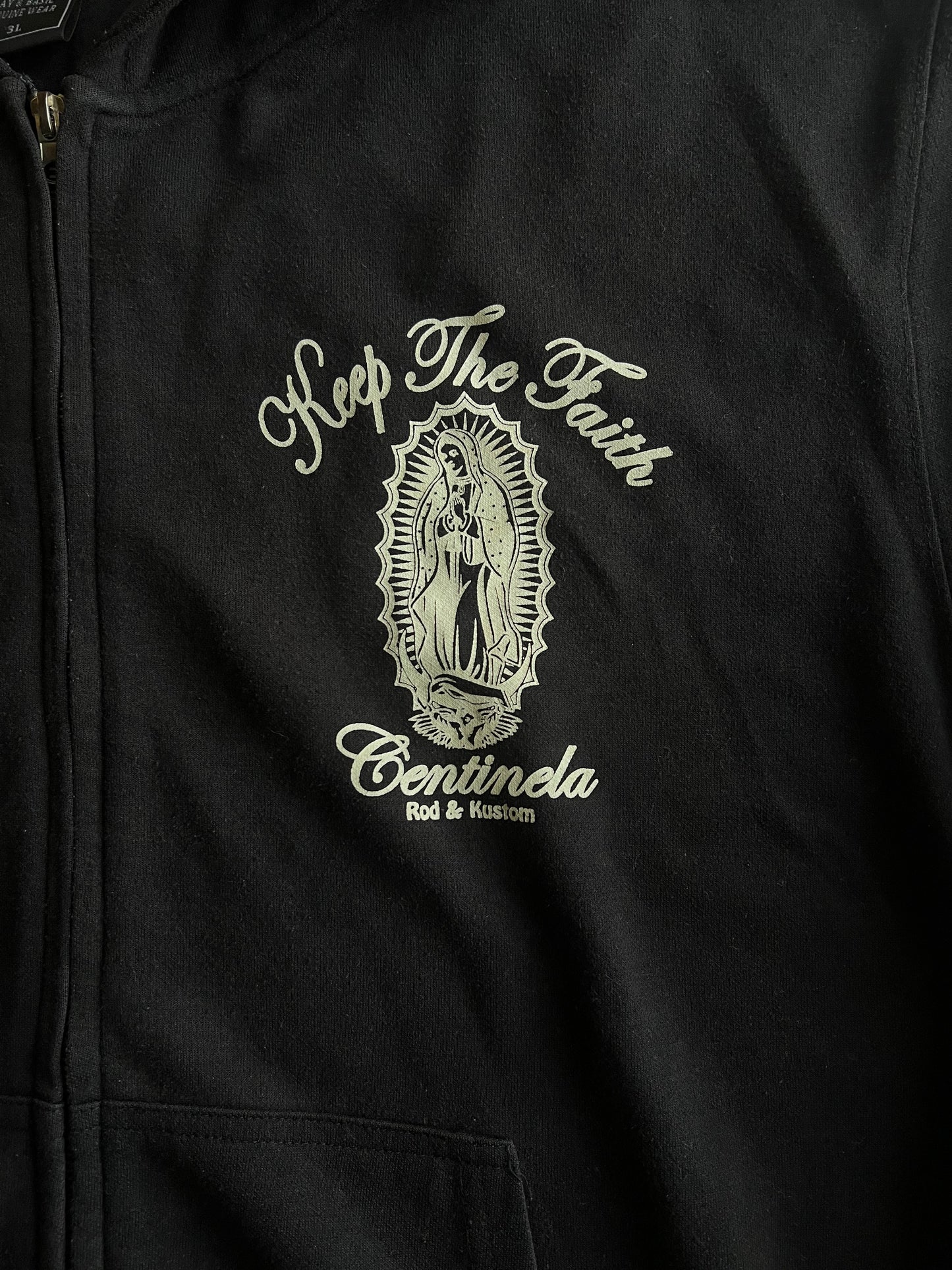 Shelty “Keep The Faith” Embroidered Zip-Up Hoodie