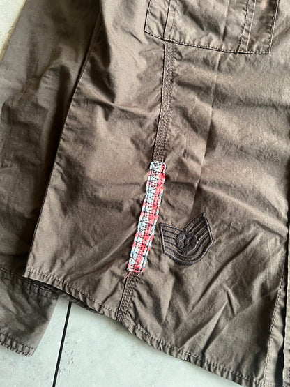 291295 Homme Military Patched Distressed Shirt