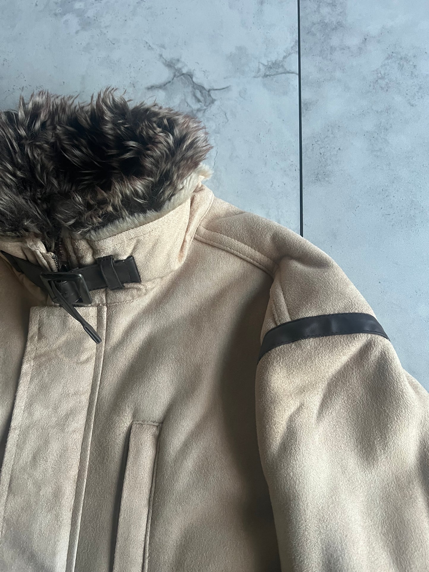 Thruxton Suede Fur Trim Jacket