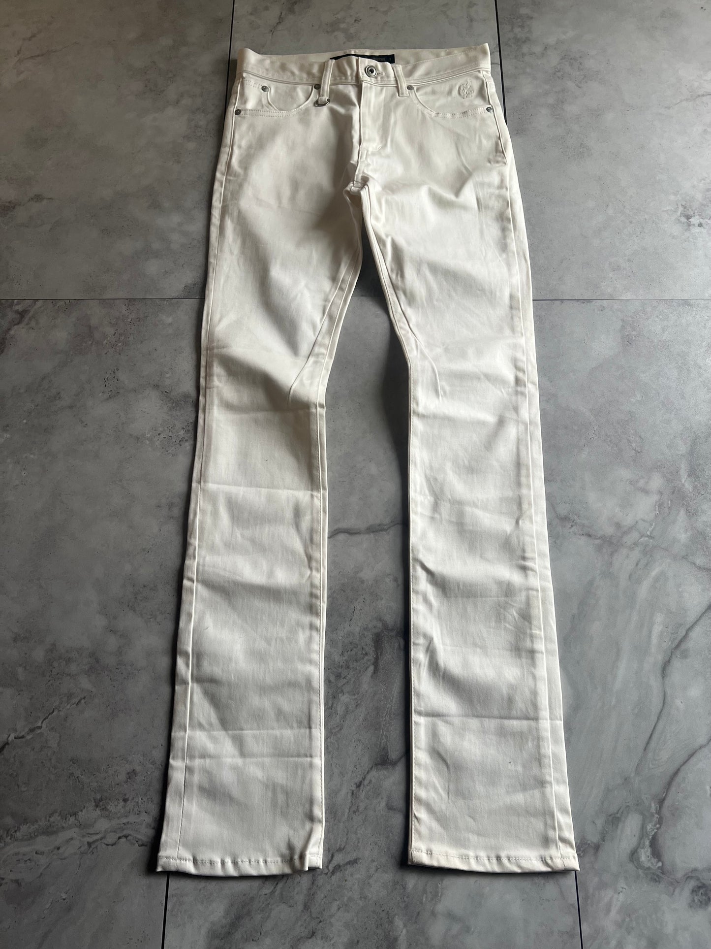 Schlussel Skinny White Denim Jeans