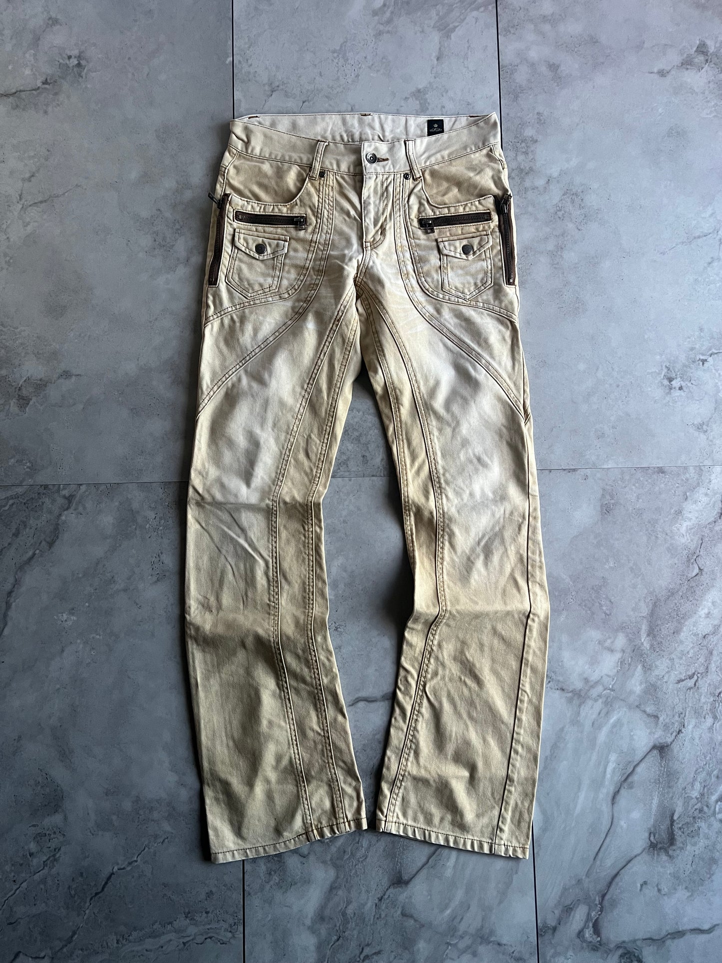 Semantic Design Whiskered Zipper Gimmick Denim