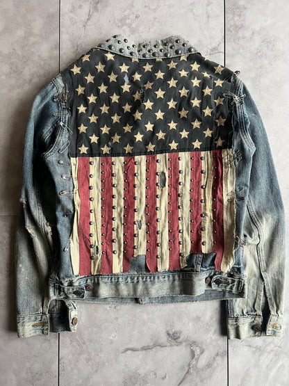 Ralph Lauren Denim & Supply American Flag Studded Denim Jacket