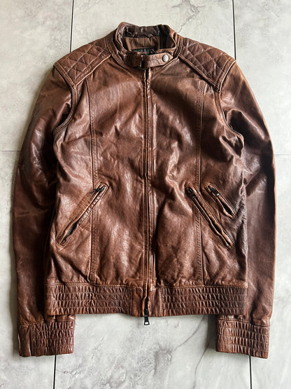 Morgan Homme 3-Zip Quilted Leather Rider Jacket