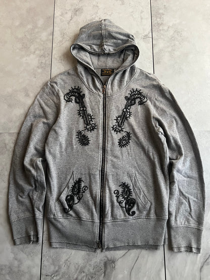 291295 Homme Beaded Embroidery “Guns” Gimp Hoodie