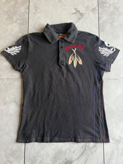 Daily News “Rock n Roll” Embroidered Polo Tee
