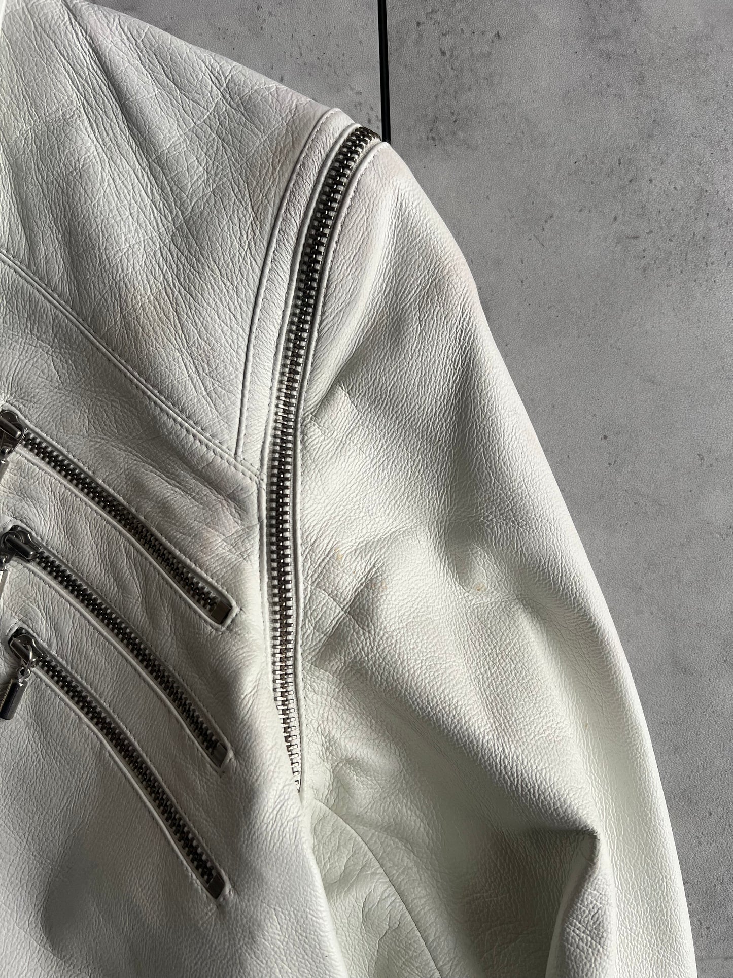 2000’s Versache Leather Moto Zipper Jacket