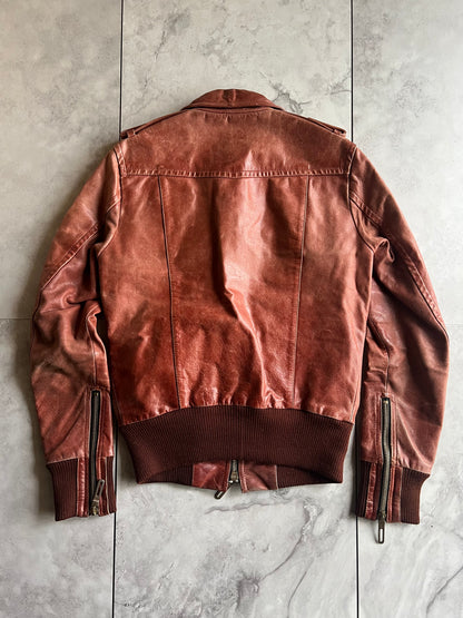 Galaabend Military Leather Jacket