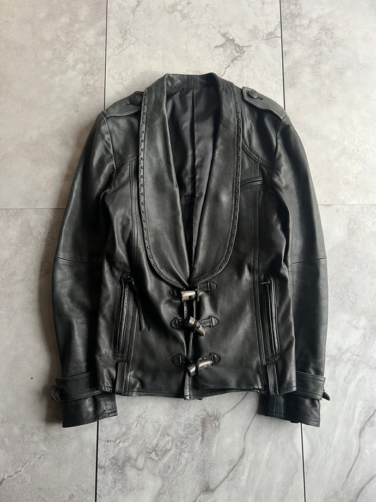 5351 Pour Les Hommes Studded Leather Military Jacket