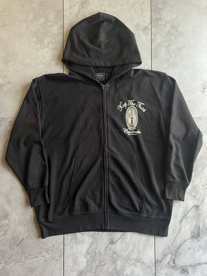 Shelty “Keep The Faith” Embroidered Zip-Up Hoodie