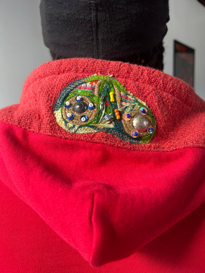 La Gate Beaded Embroidered “Gekko” Hoodie