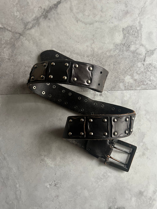 Nicole Club Pyramid Studded Leather Belt