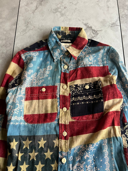 Ralph Lauren Denim & Supply American Flag/Paisley Button Up