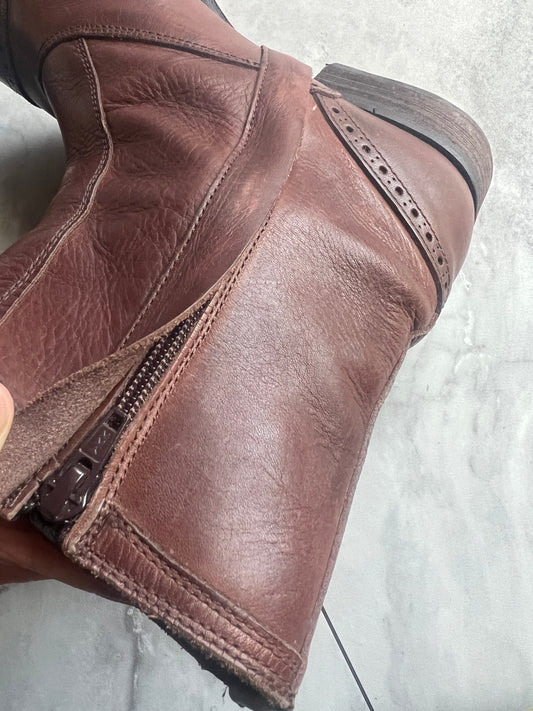 Diesel Side-Zip Studded Western Boot