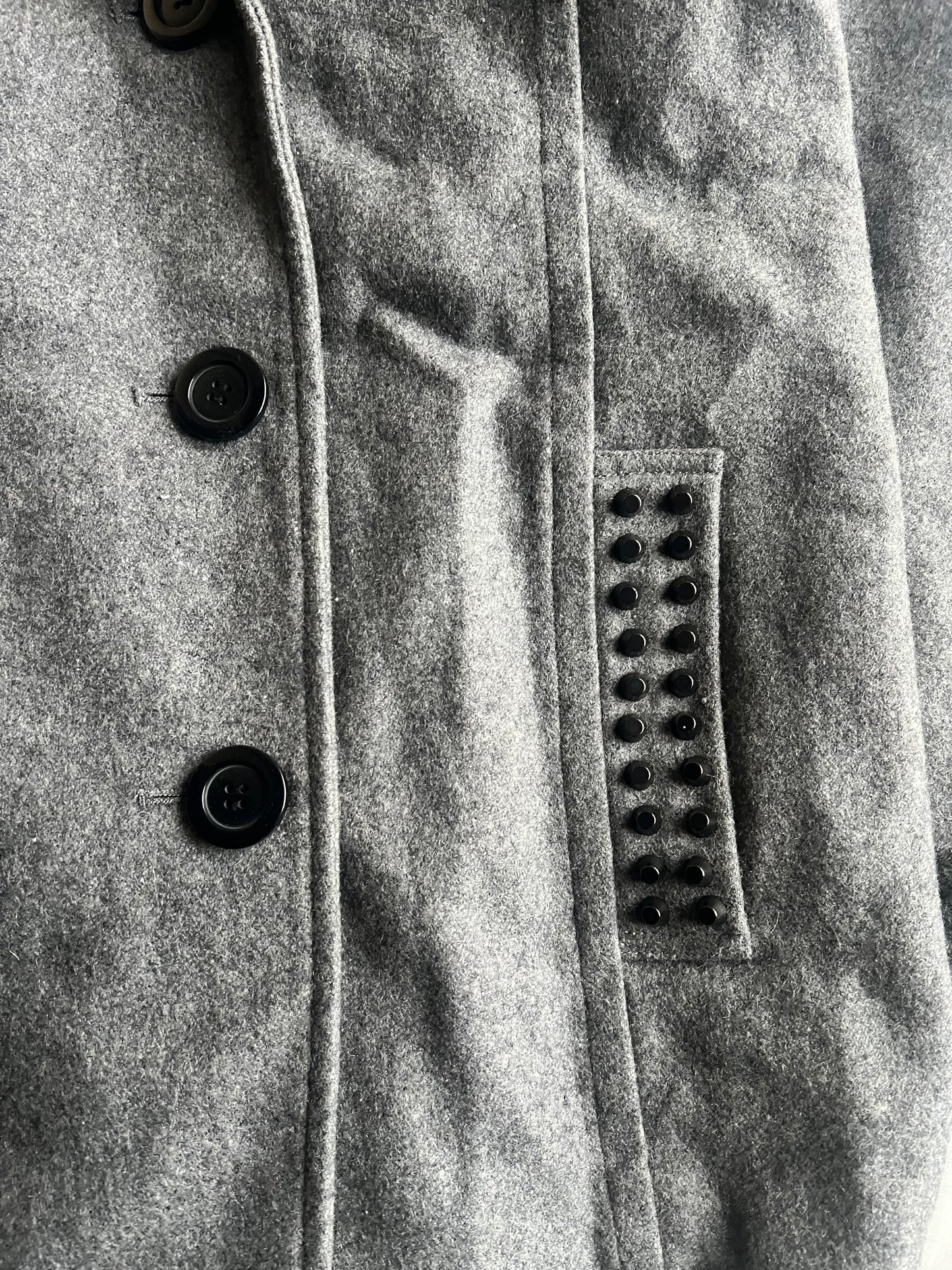 Glad News Fur Lined Studded Pea Coat