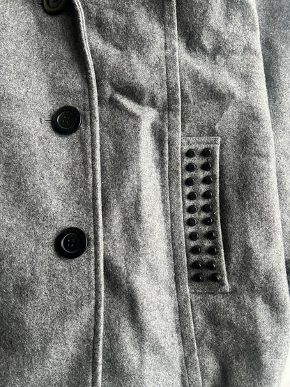 Glad News Fur Lined Studded Pea Coat