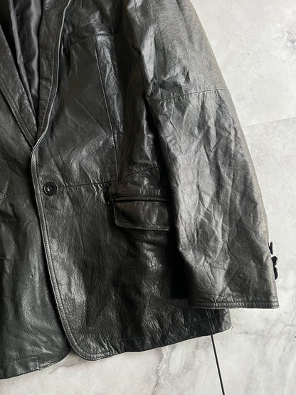 Taka-Q Buffalo Leather Blazer