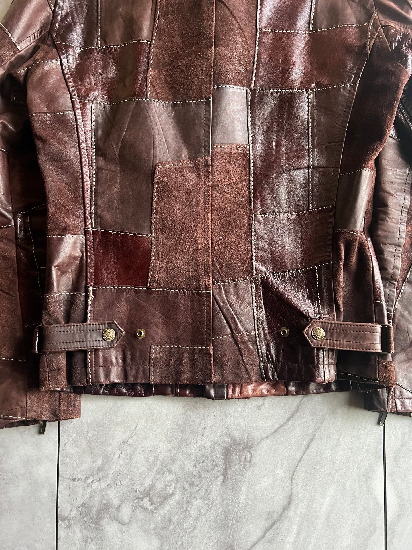 Tornado Mart Patchwork Hybrid Suede Leather Jacket