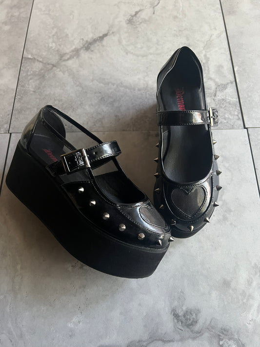 Demonia Spike Toe Platforms