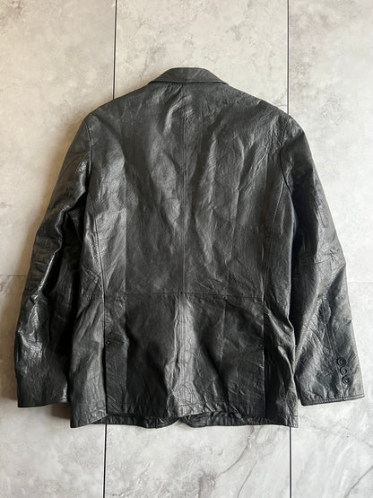 Taka-Q Buffalo Leather Blazer