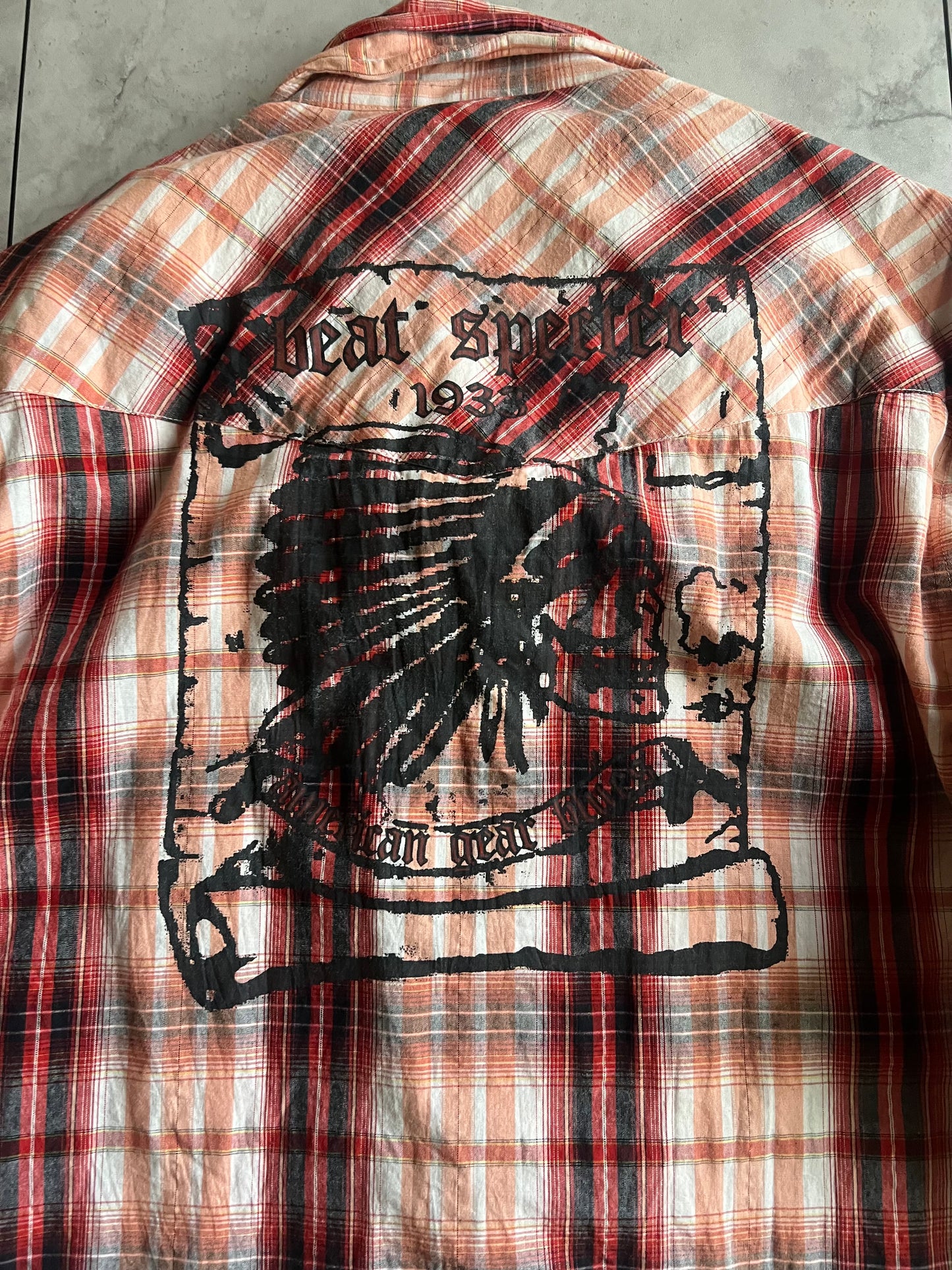 Agate Label Double Layered Embroidered Printed Flannel Shirt