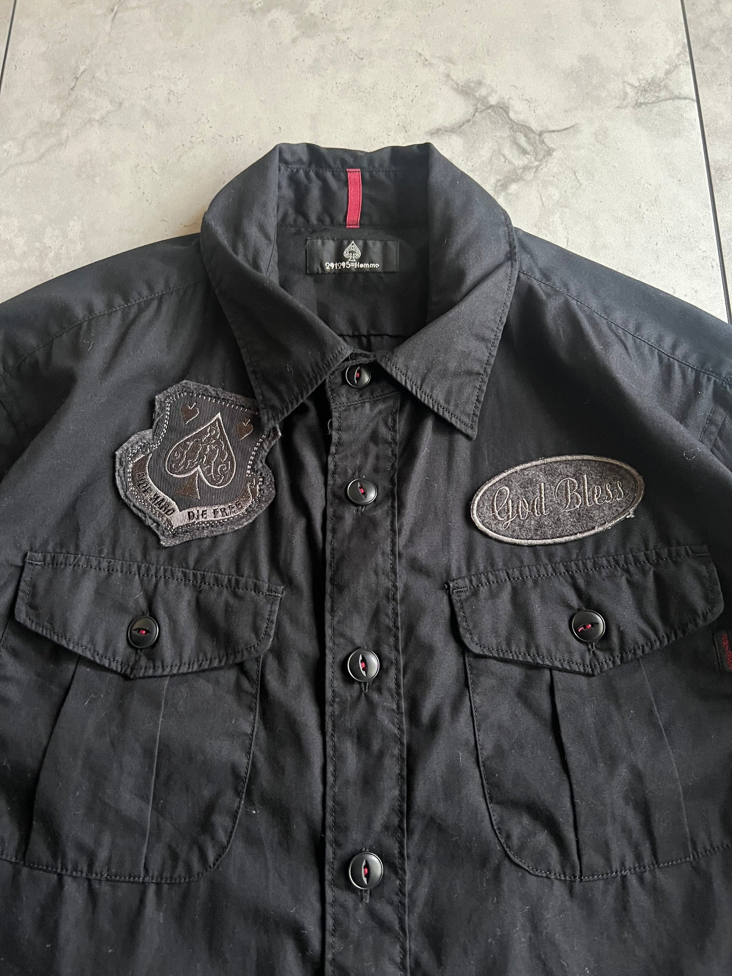 291295 Homme “West Coast” Embroidery Patch Button-Up