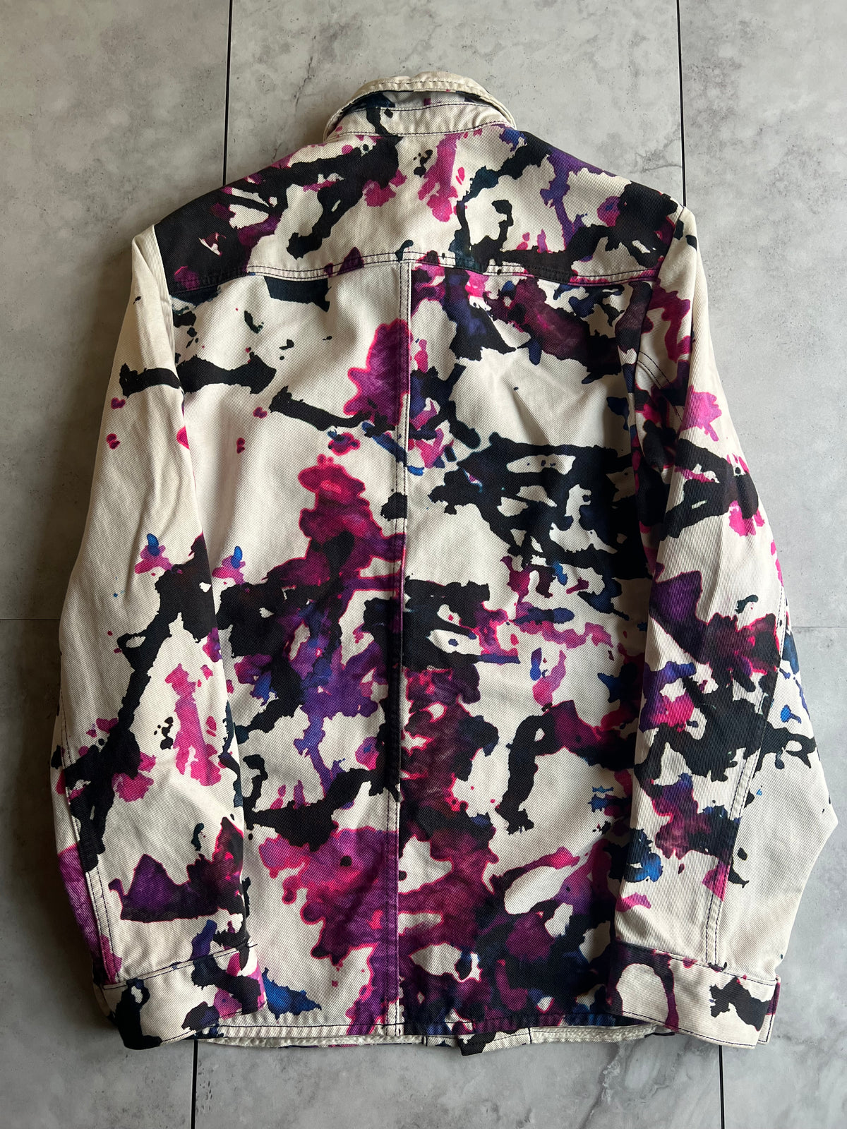 Dries Van Noten “Paint Spill” Denim Jacket