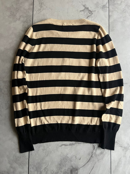 Mad Hound Striped Embroidered Sweater