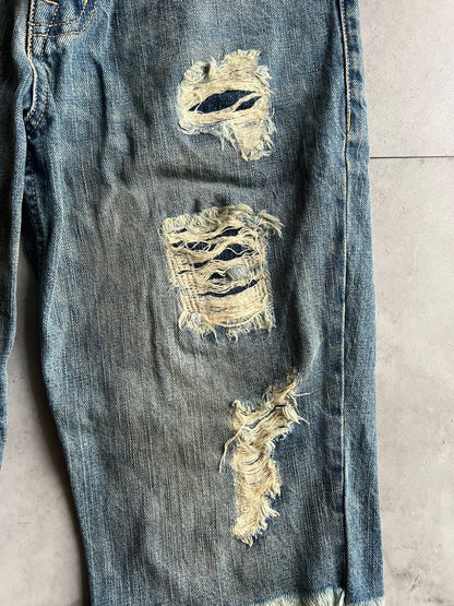 Jackrose Distressed Raw Hem Shorts