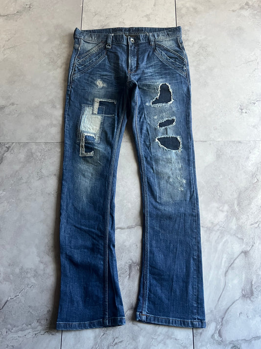 Murder Liscense Distressed Flared Bootcut Denim