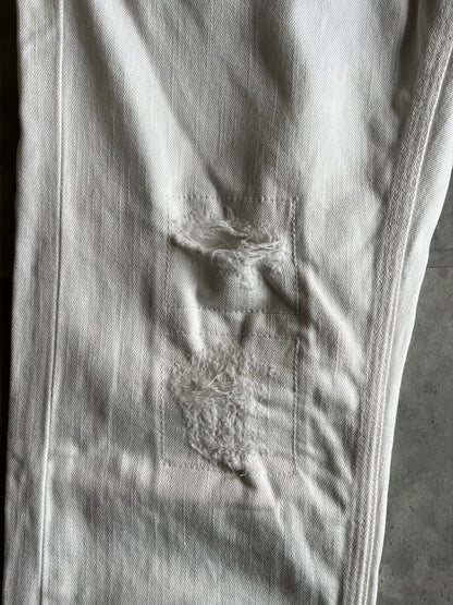 Nicole Club White Distressed Denim