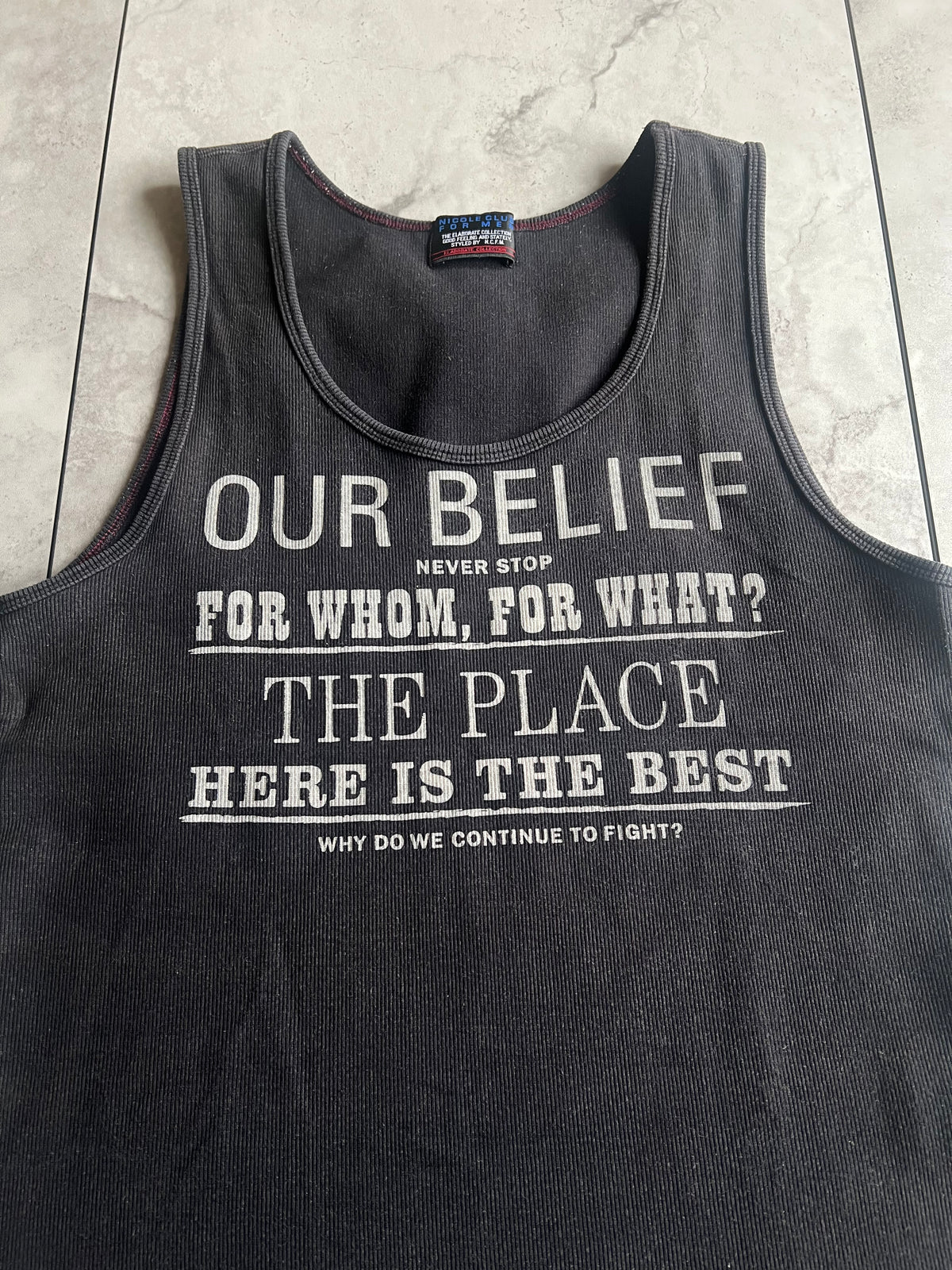 Nicole Club “Our Belief” Tank Top