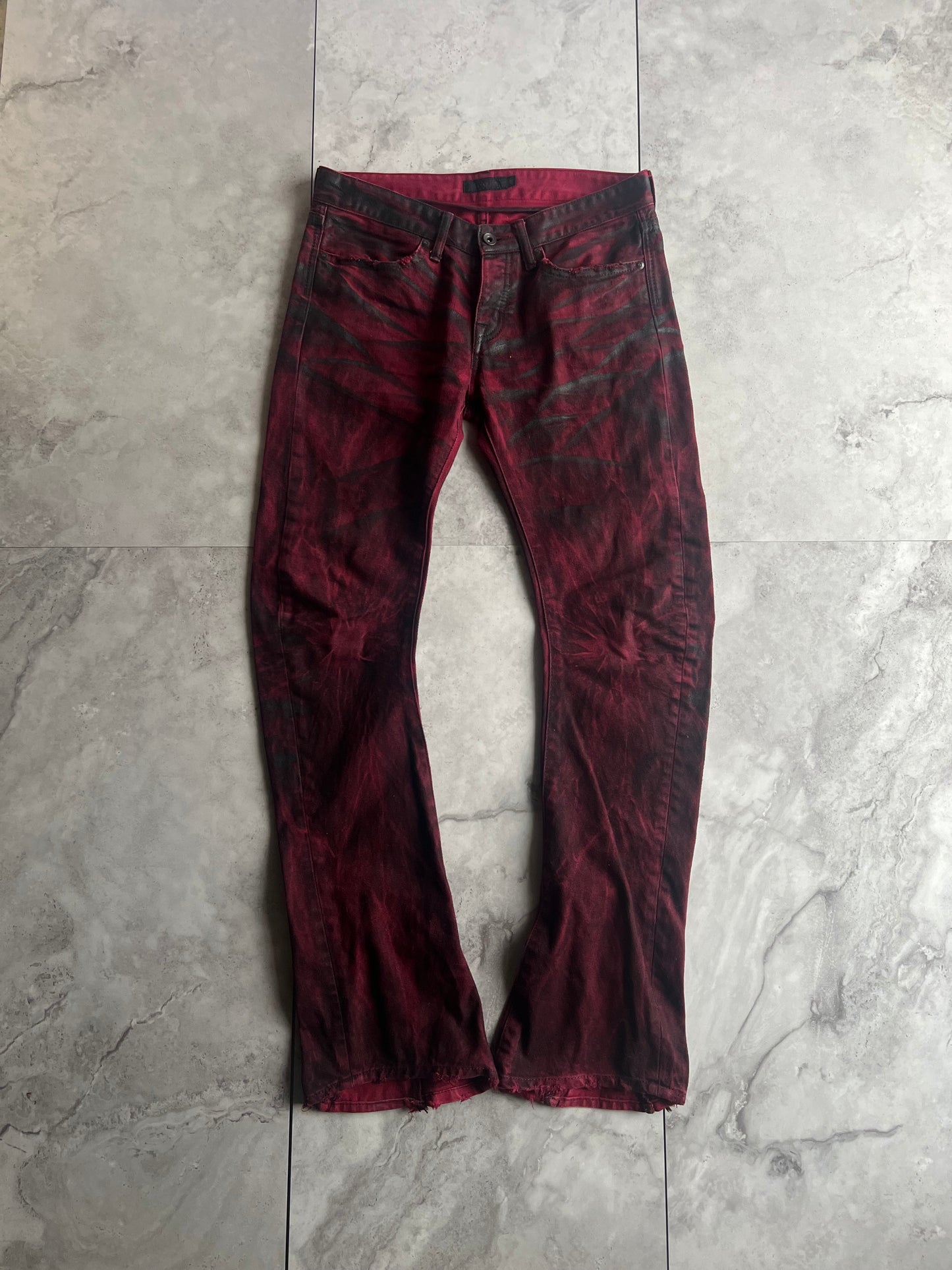 Civarize Wine J-Cut Whisker Washed Denim