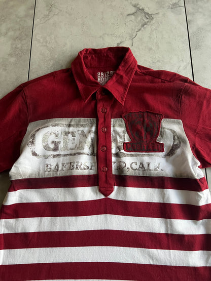 291295 Homme Striped Embroidered Polo Shirt
