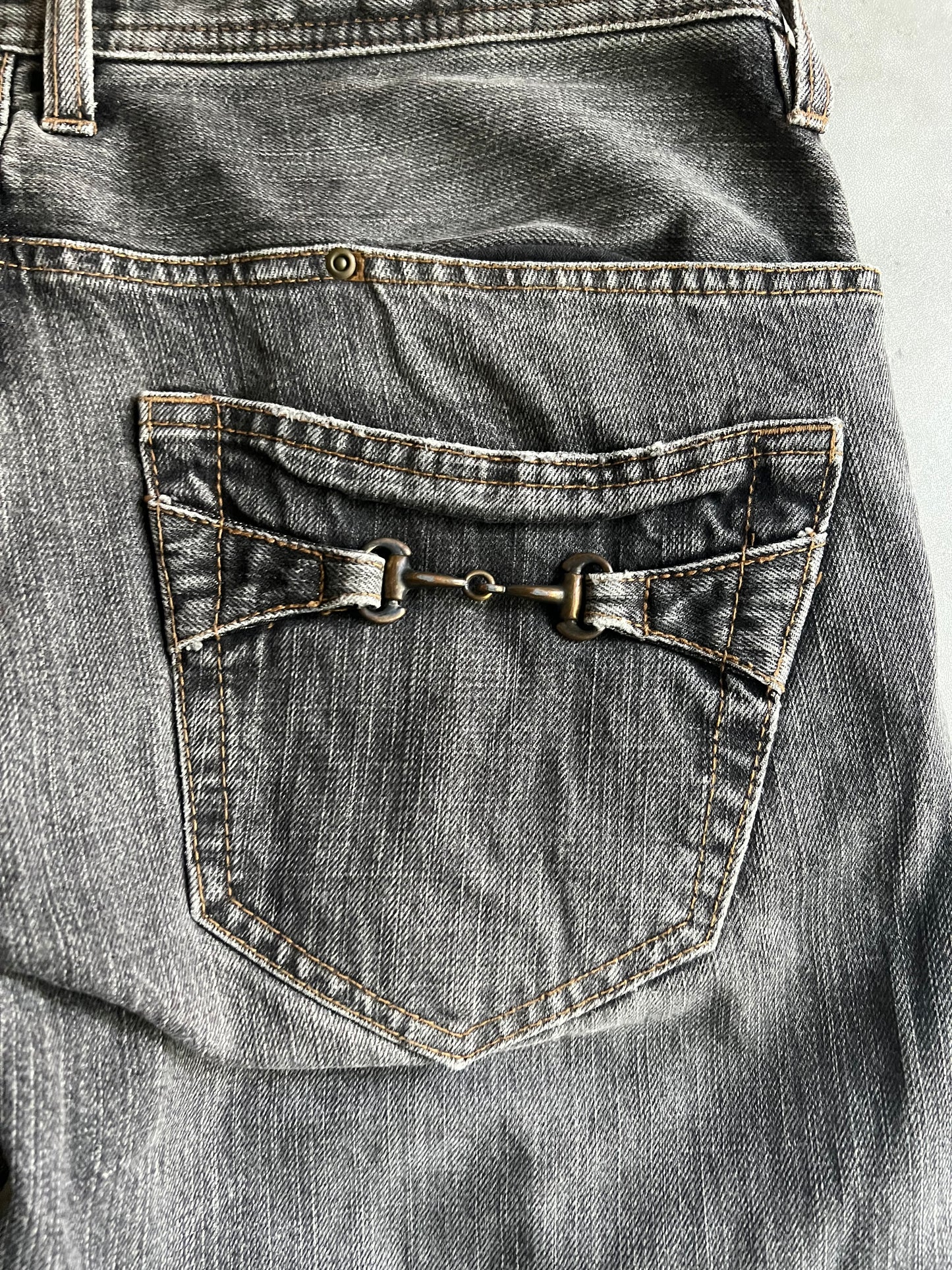 Rattle Trap Horsebit Whisker Wash Denim