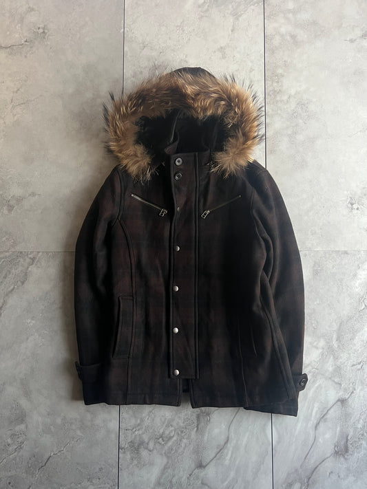 Edge Rupert Fur Hooded Flannel Jacket