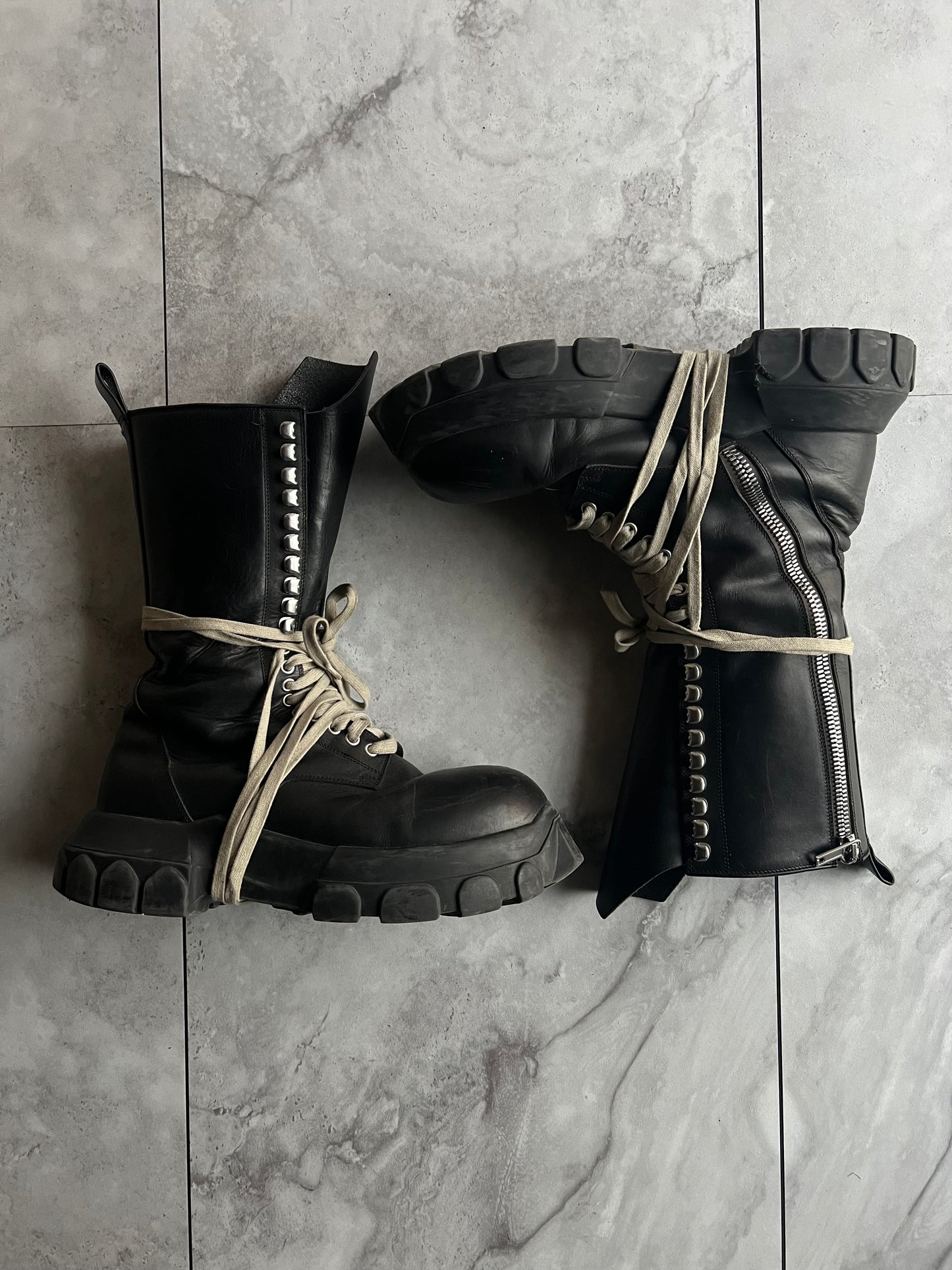 Rick Owens Bozo Lace Up Tractor Boots