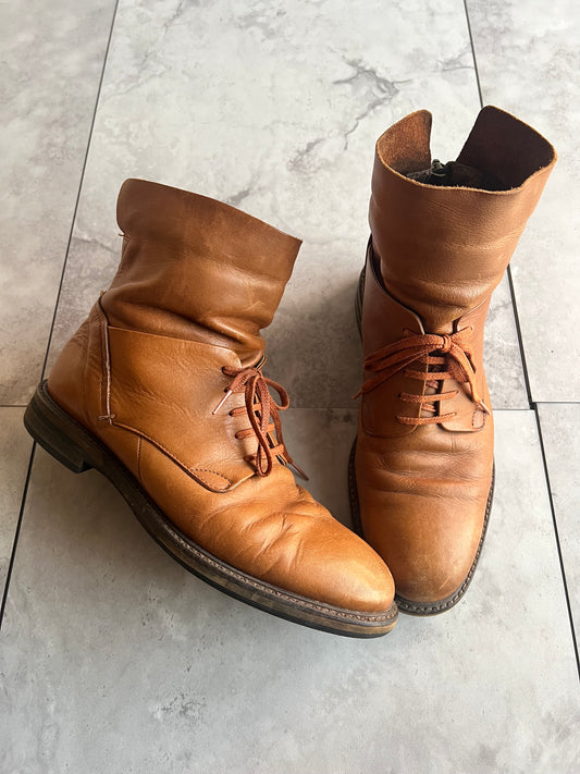 Alfredo Bannister Back-Zip Foldable leather Boots