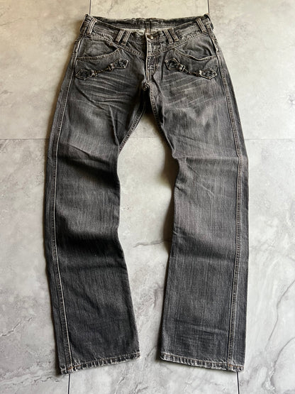 Rattle Trap Horsebit Whisker Wash Denim