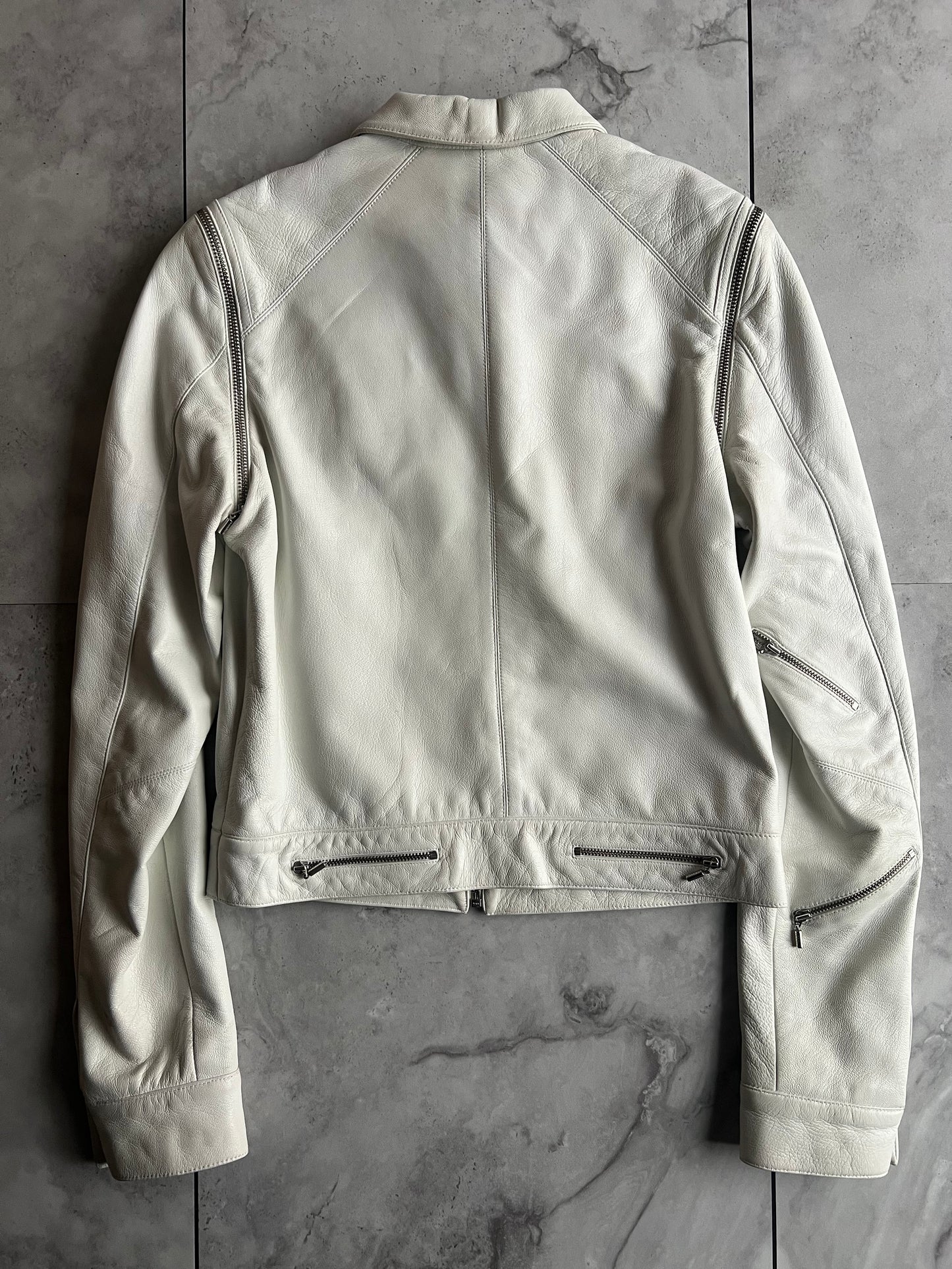 2000’s Versache Leather Moto Zipper Jacket