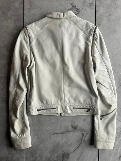 2000’s Versache Leather Moto Zipper Jacket