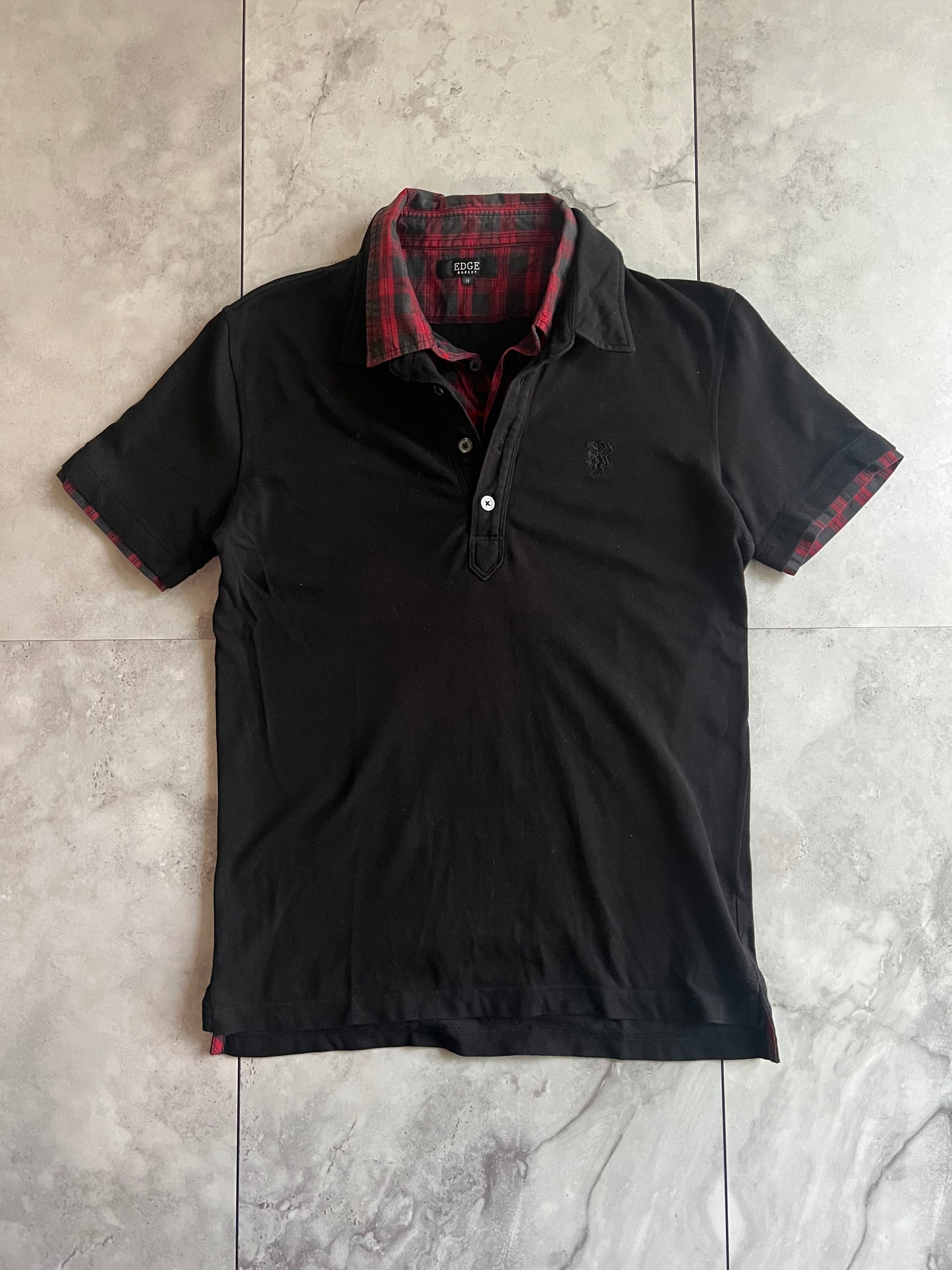 Edge Rupert Flannel Double Collared Polo Shirt