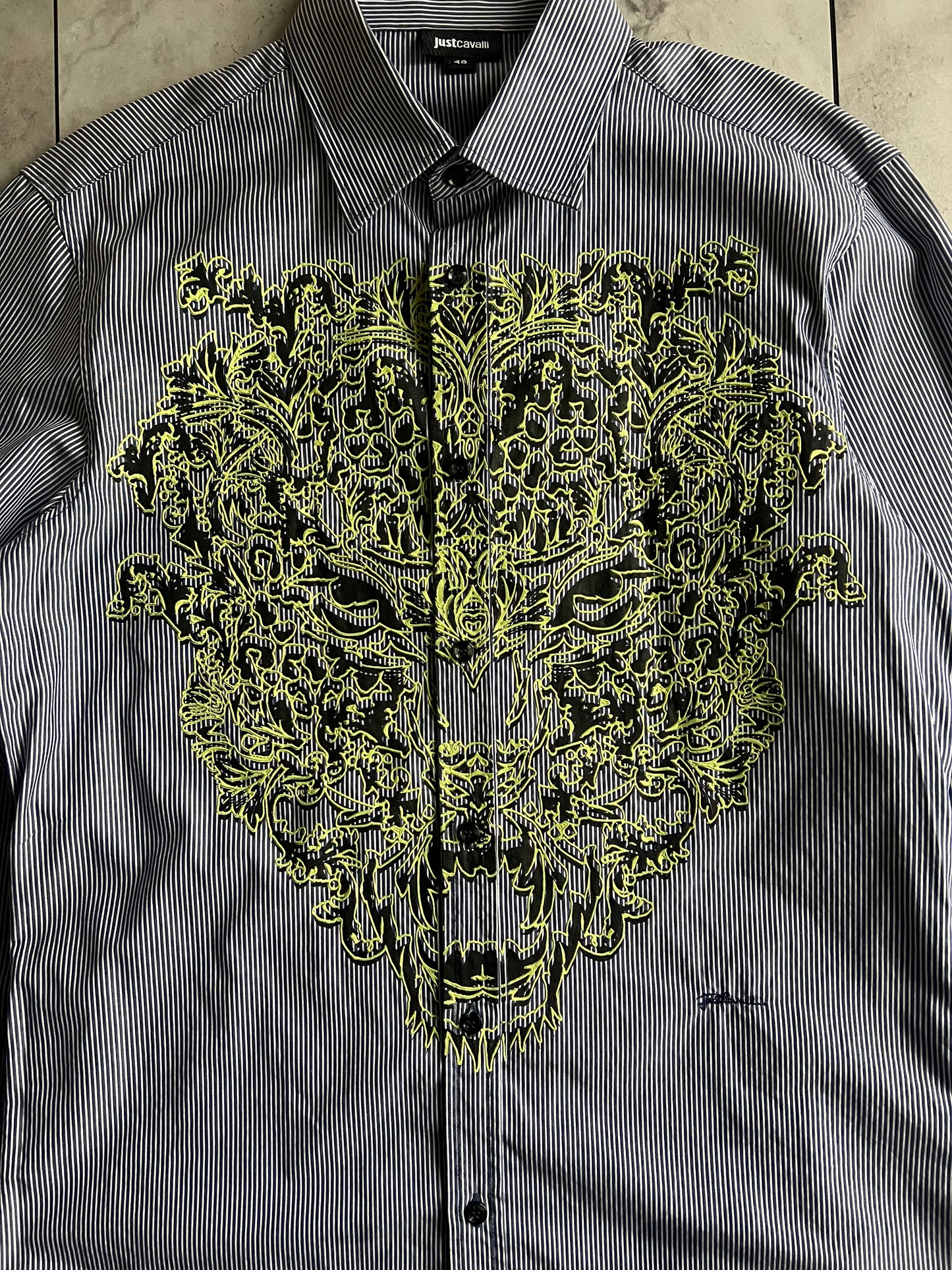 Just Cavalli 3D Lion Printed Button-Up