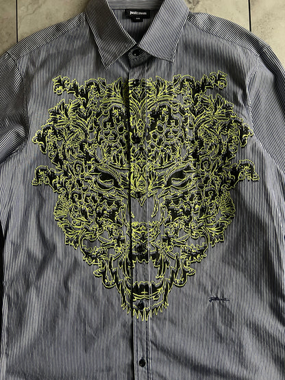 Just Cavalli 3D Lion Printed Button-Up