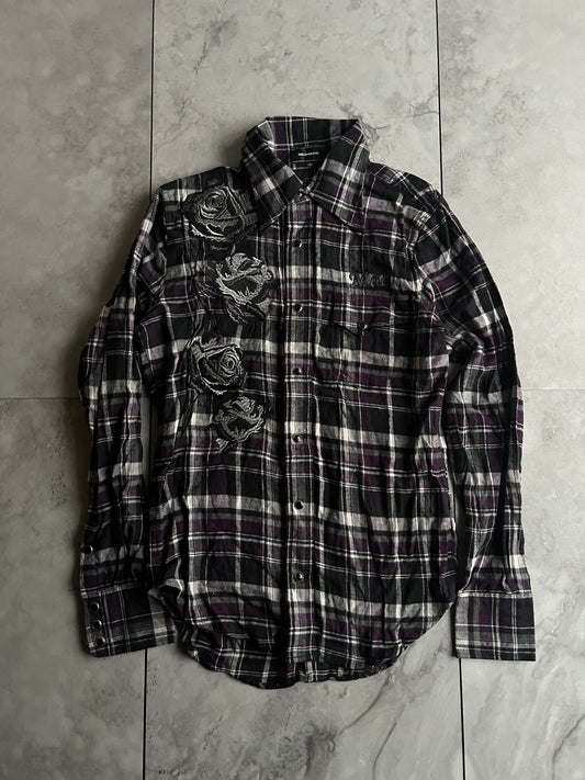 Mad Hound Rose Embroidered Flannel