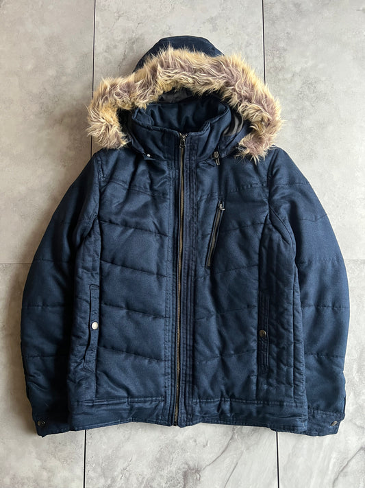 Tak-Q Fur Hooded Padded Jacket