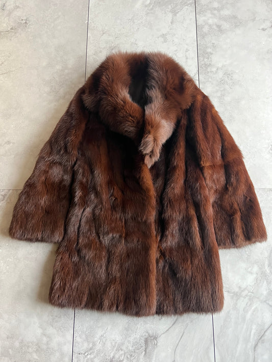 Vintage Mink Fox Fur Coat