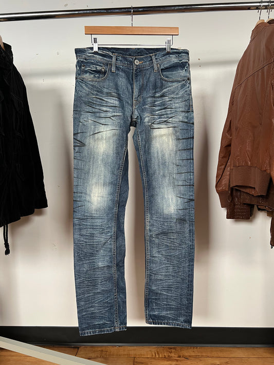 Edge Rupert Black Whisker Wash Denim